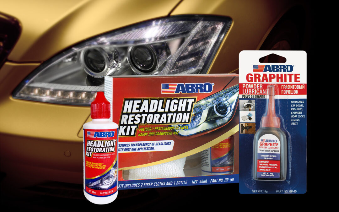 ABRO® Headlight Restoration Kit and Graphite Powder Lubricant