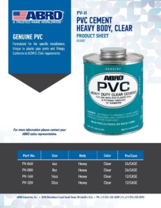 PVC Cement Heavy Clear