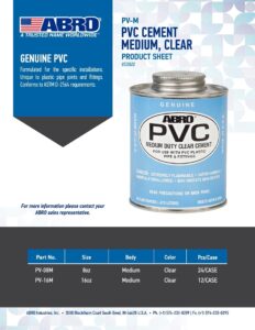PVC Cement Medium Clear