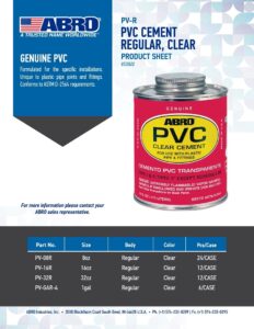 PVC Cement Regular Clear