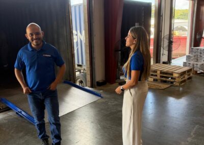 New loading docks and warehouse manager and staff