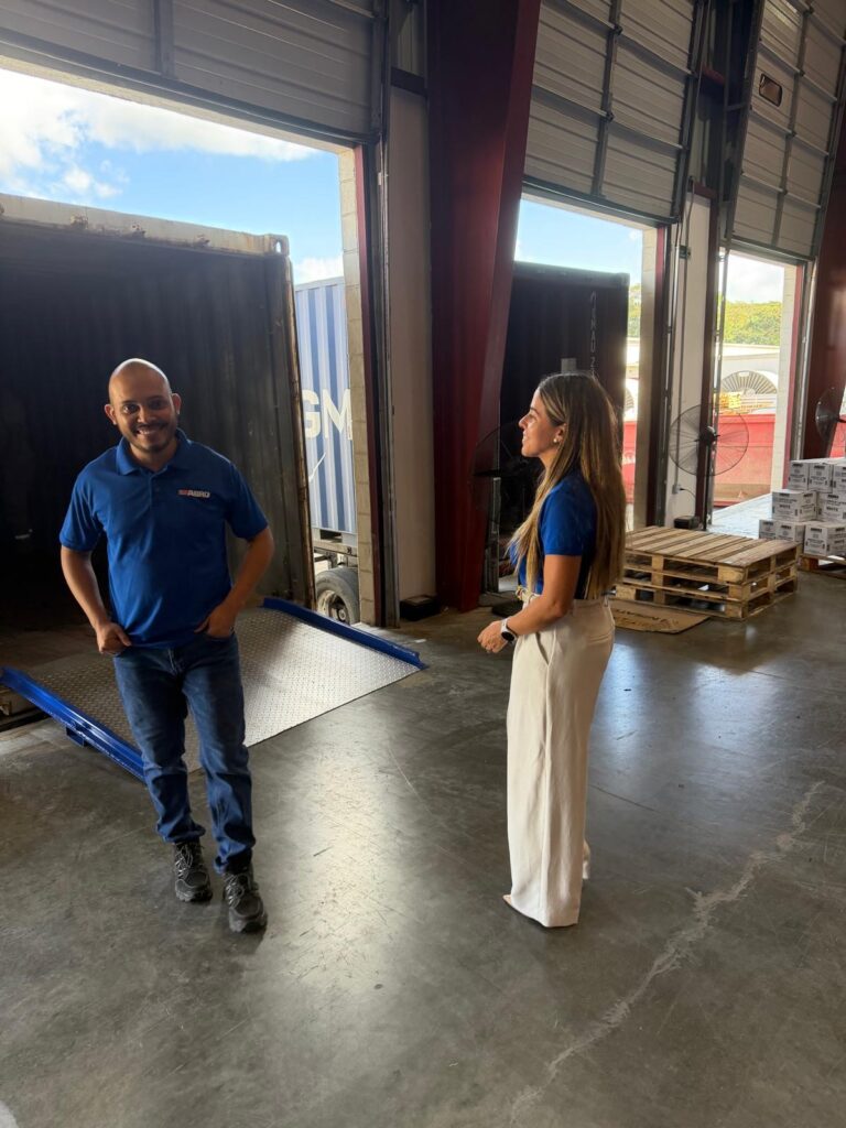 New loading docks and warehouse manager and staff